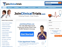 Tablet Screenshot of joinclinicaltrials.com